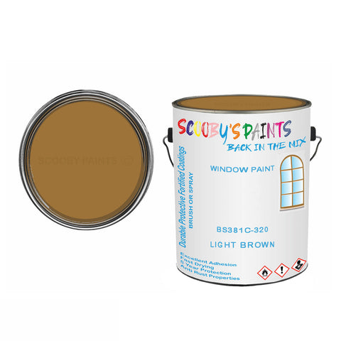 BS381C-320 Light Brown For Bicycle Frames Acrylic Brown Metal Bike 250Ml Tin