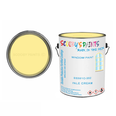 Pale Cream Bs381C-352 Window Door Paint Brush Or Spray Pvc Upvc Yellow Tin