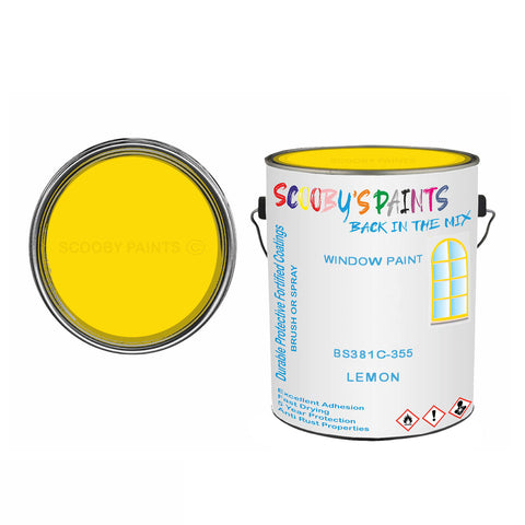 Lemon Bs381C-355 Window Door Paint Brush Or Spray Pvc Upvc Yellow Tin