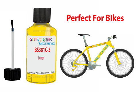 Bs381C 355 Lemon Bicycle Frame Acrylic Yellow Metal Bike Touch Up Paint