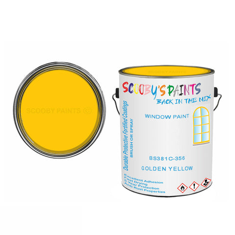 Golden Yellow Bs381C-356 Window Door Paint Brush Or Spray Pvc Upvc Yellow Tin