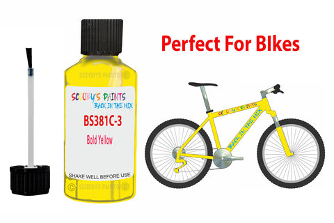 Bs381C 363 Bold Yellow Bicycle Frame Acrylic Yellow Metal Bike Touch Up Paint