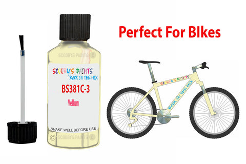 Bs381C 365 Vellum Bicycle Frame Acrylic Yellow Metal Bike Touch Up Paint