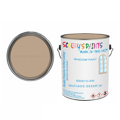 BS381C-380 Camouflage Desert Sand For Bicycle Frames Acrylic Beige Metal Bike 250Ml Tin