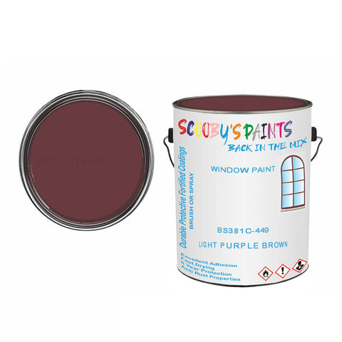 Light Purple Brown Bs381C-449 Window Door Paint Brush Or Spray Pvc Upvc Brown Tin
