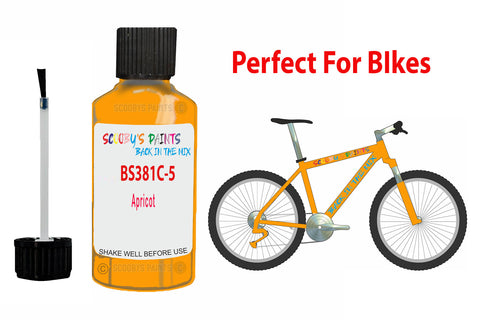 Bs381C 568 Apricot Bicycle Frame Acrylic Orange Metal Bike Touch Up Paint