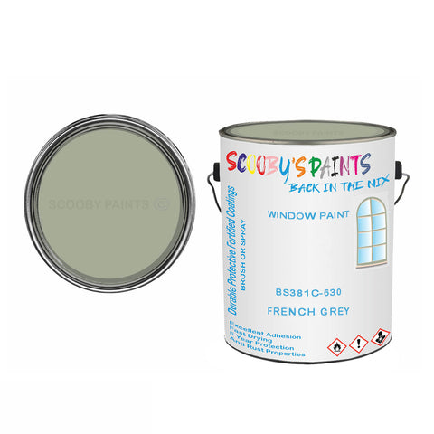 French Grey Bs381C-630 Window Door Paint Brush Or Spray Pvc Upvc Silver-Grey Tin