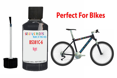 Bs381C 642 Night Bicycle Frame Acrylic Black Metal Bike Touch Up Paint