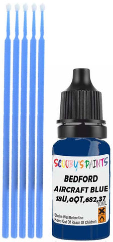 Close-up chip repair on 1997-2010 Bedford All in factory Aircraft Blue (paint code 18U,0QT,682,37U)