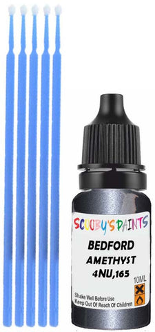 Close-up chip repair on 2003-2008 Bedford All in factory Amethyst Metallic (paint code 4NU,165)