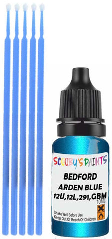 Close-up chip repair on 1997-2017 Bedford All in factory Arden Blue (paint code 12U,12L,291,GBM,82T)