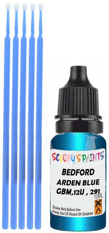 Close-up chip repair on 2008-2019 Bedford All in factory Arden Blue (paint code GBM,12U , 291)