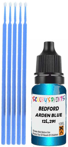 Close-up chip repair on 1997-2001 Bedford All in factory Arden Blue Mica (paint code 12L,291)