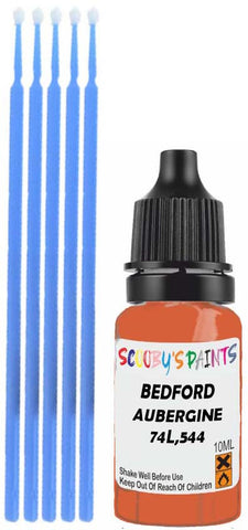 Close-up chip repair on 1988-1992 Bedford All in factory Aubergine Mica (paint code 74L,544)