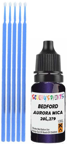 Close-up chip repair on 1992-1997 Bedford All in factory Aurora Mica (paint code 20L,279)