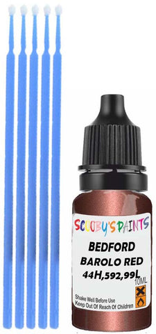 Close-up chip repair on 2000-2002 Bedford All in factory Barolo Red Mica (paint code 44H,592,99L)