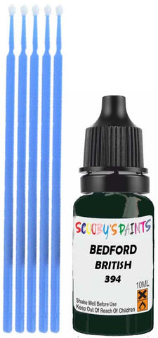 Close-up chip repair on 2000-2001 Bedford All in factory British Racing Green (paint code 394)