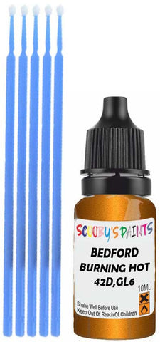 Close-up chip repair on 2017-2019 Bedford All in factory Burning Hot 4 Metallic (paint code 42D,GL6)