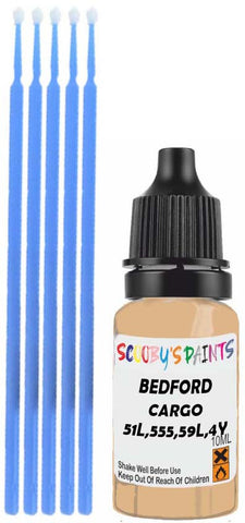 Close-up chip repair on 1976-1997 Bedford All in factory Cargo Yellow (paint code 51L,555,59L,4YW,1YB)