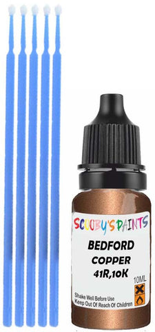 Close-up chip repair on 2014-2018 Bedford All in factory Copper Brown Metallic (paint code 41R,10K)