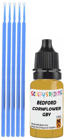 Close-up chip repair on 2008-2013 Bedford All in factory Cornflower Blue Metallic (paint code GBY)