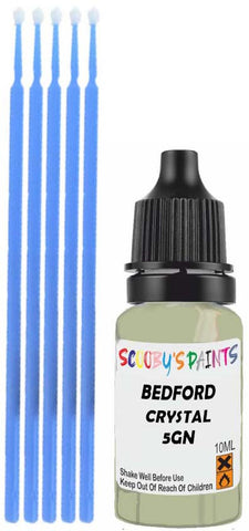 Close-up chip repair on 1973-1975 Bedford All in factory Crystal Green (paint code 5GN)