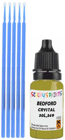 Close-up chip repair on 1987-1989 Bedford All in factory Crystal Turquoise Metallic (paint code 30L,349)