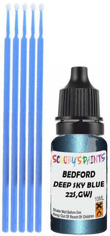 Close-up chip repair on 2012-2017 Bedford All in factory Deep Sky Blue (paint code 22S,GWJ)