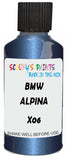 Detail brush applying Blue Metallic to a small door scratch on an Bmw Alpina, clean OEM finish