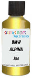 Detail brush applying Purple-Violet Metallic to a small door scratch on an Bmw Alpina, clean OEM finish