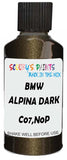 Detail brush applying Grey Metallic to a small door scratch on an Bmw Alpina, clean OEM finish
