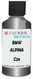 Detail brush applying Grey Metallic to a small door scratch on an Bmw Alpina, clean OEM finish