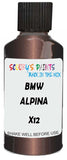 Detail brush applying Brown Metallic to a small door scratch on an Bmw Alpina, clean OEM finish