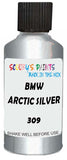 Detail brush applying Silver Metallic to a small door scratch on an Bmw M3, clean OEM finish