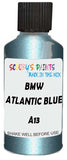 Detail brush applying Blue Metallic to a small door scratch on an Bmw 6-Series Cabrio, clean OEM finish