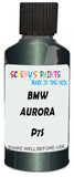 Detail brush applying Green Metallic to a small door scratch on an Bmw 8-Series Gran Coupe, clean OEM finish