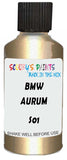 Detail brush applying Beige Metallic to a small door scratch on an Bmw M3, clean OEM finish