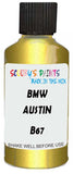 Detail brush applying Yellow Metallic to a small door scratch on an Bmw M3, clean OEM finish