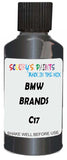 Detail brush applying Grey Metallic to a small door scratch on an Bmw M3, clean OEM finish