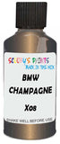 Detail brush applying Beige Metallic to a small door scratch on an Bmw M3, clean OEM finish