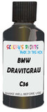 Detail brush applying White Metallic to a small door scratch on an Bmw M3, clean OEM finish