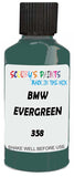 Detail brush applying Green Solid to a small door scratch on an Bmw M-Series, clean OEM finish