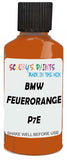 Detail brush applying Orange Solid to a small door scratch on an Bmw M3 Touring, clean OEM finish