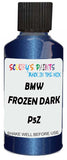 Detail brush applying Blue Metallic to a small door scratch on an Bmw M3, clean OEM finish