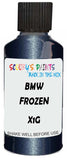 Detail brush applying Blue Metallic to a small door scratch on an Bmw M3, clean OEM finish
