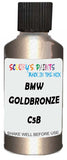 Detail brush applying Gold Metallic to a small door scratch on an Bmw M3 Touring, clean OEM finish