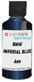 Detail brush applying Blue Metallic to a small door scratch on an Bmw 5-Series Gt, clean OEM finish