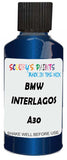 Detail brush applying Blue Metallic to a small door scratch on an Bmw M3, clean OEM finish