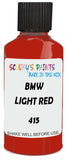Detail brush applying Red Solid to a small door scratch on an Bmw M3, clean OEM finish
