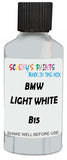 Detail brush applying White Solid to a small door scratch on an Bmw C-Evolution, clean OEM finish